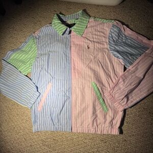 multi-colour block jacket